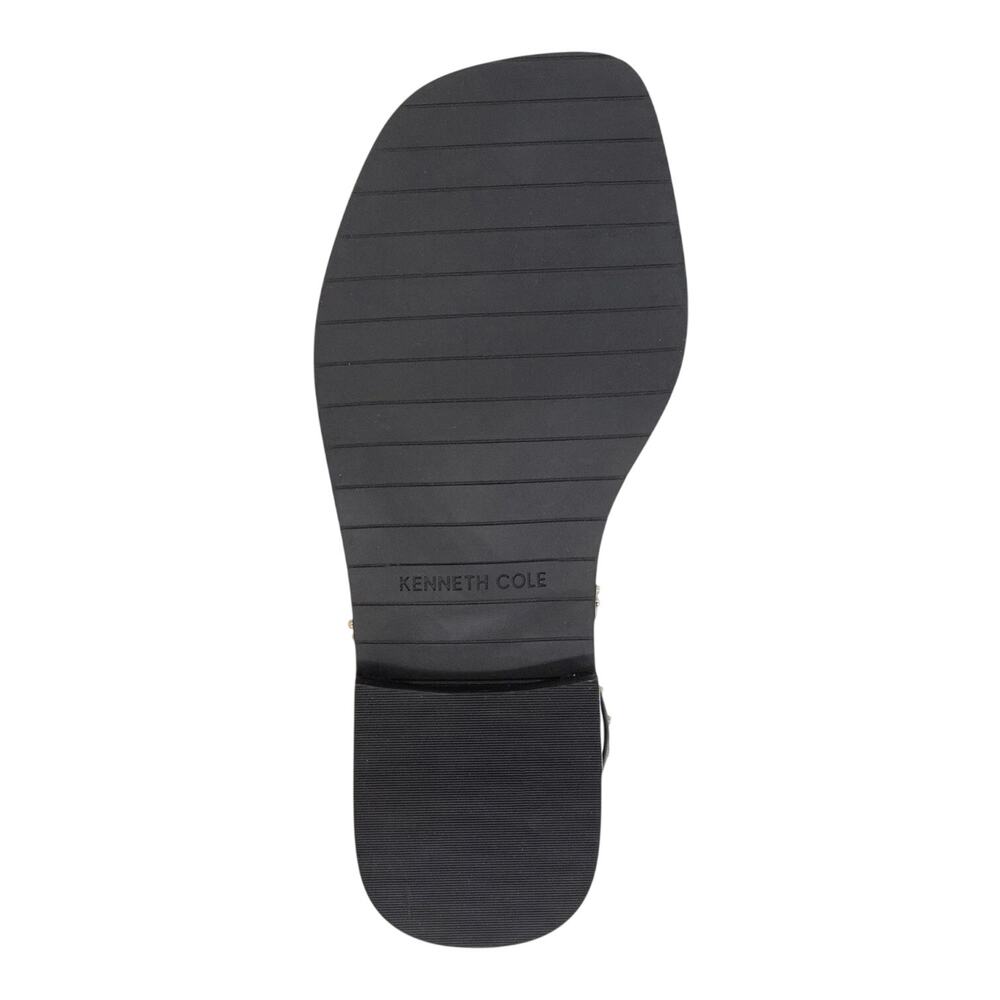 Kenneth Cole Women's Ravenn Studded Toe Ring Flat Sandals Black Size 8 - Picture 5 of 5